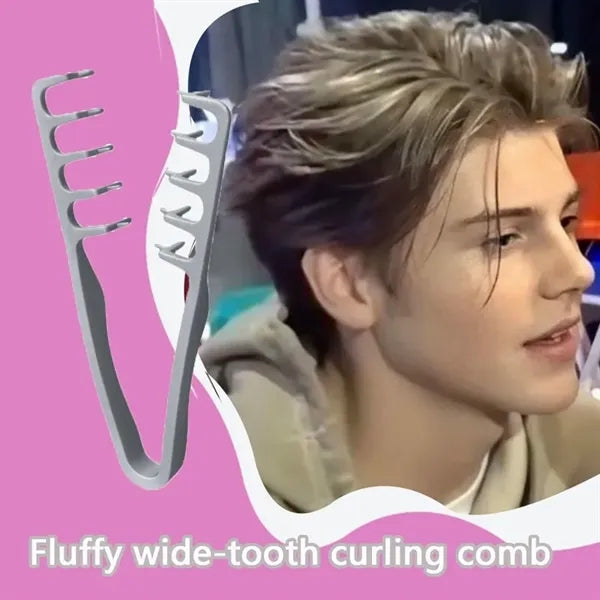 Voluminous wide-toothed hair comb Men's fluffy texture
