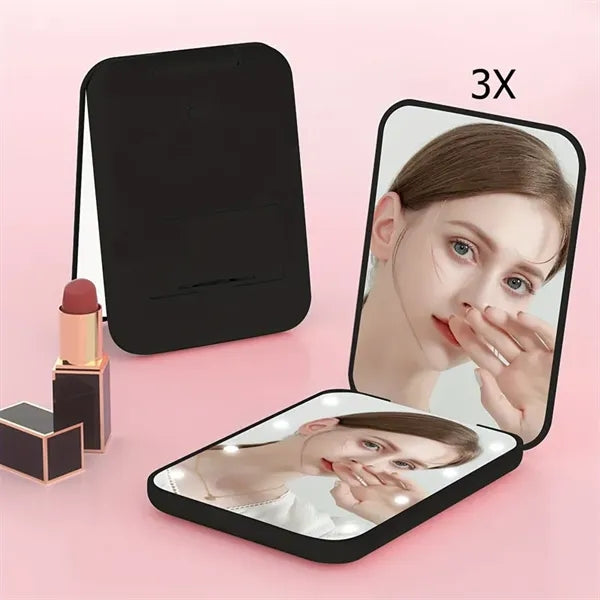 Lighted Pocket Makeup Mirror 1X/3X