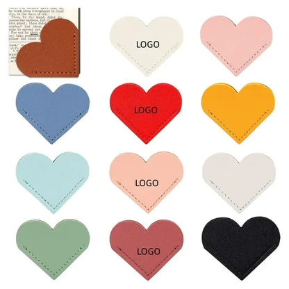 Leather Heart Corner Bookmarks