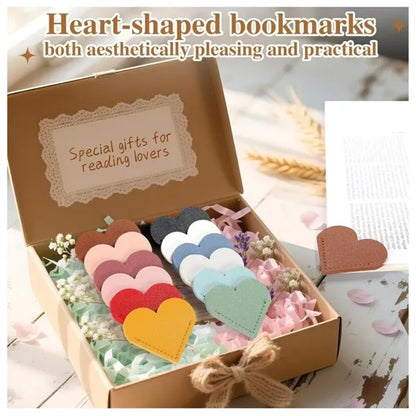 Leather Heart Corner Bookmarks
