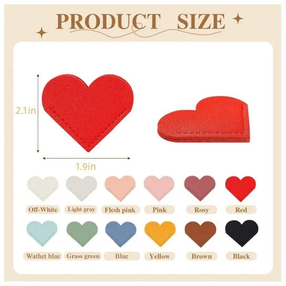 Leather Heart Corner Bookmarks