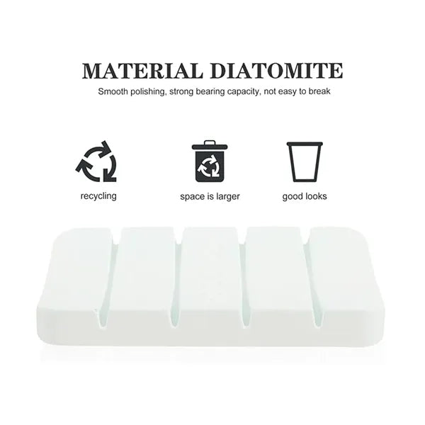 Diatomite Soap Holder Fast Drying Absorbent Bath Kitchen