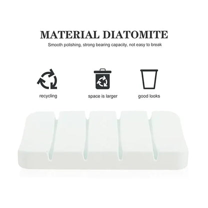 Diatomite Soap Holder Fast Drying Absorbent Bath Kitchen