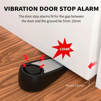 Portable 130dB Door Stopper Alarm for Travel Home Hotel