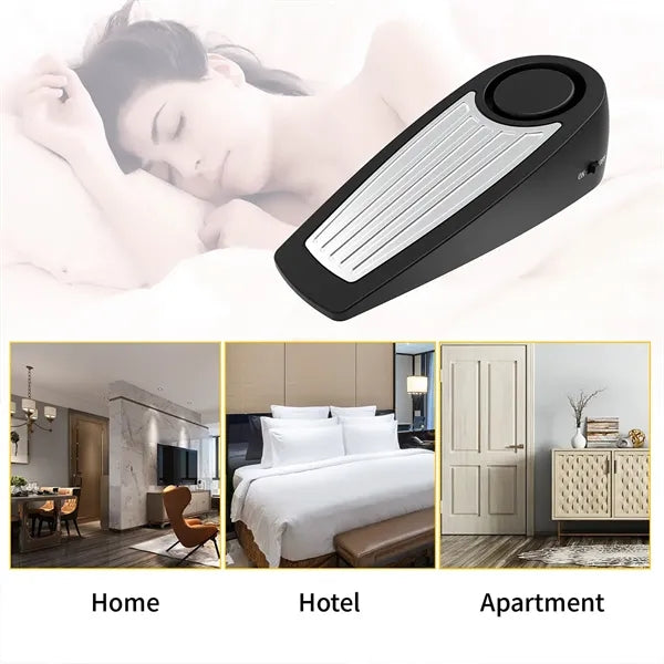 Portable 130dB Door Stopper Alarm for Travel Home Hotel