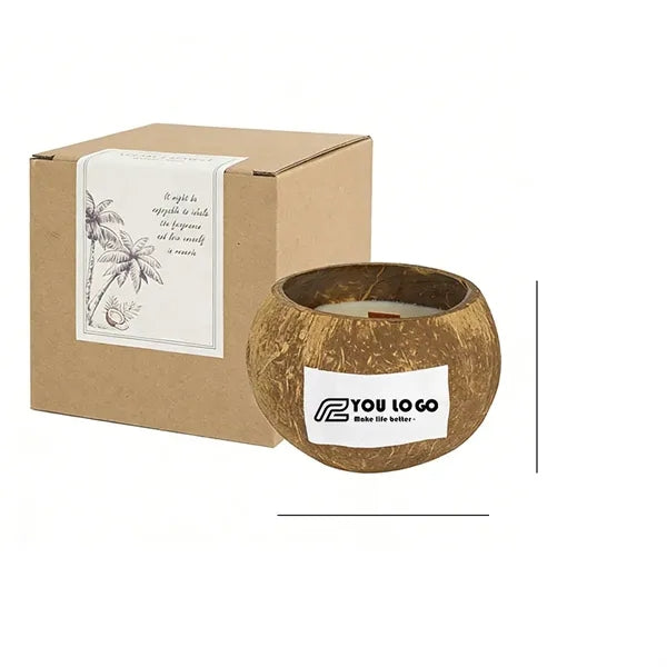 Soy Coconut Shell Candle With Wood Wick Eco Friendly