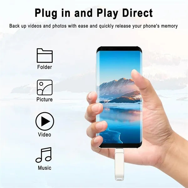 Dual USB C 2 in 1 Metal OTG Flash Drive for Phone Mac PC