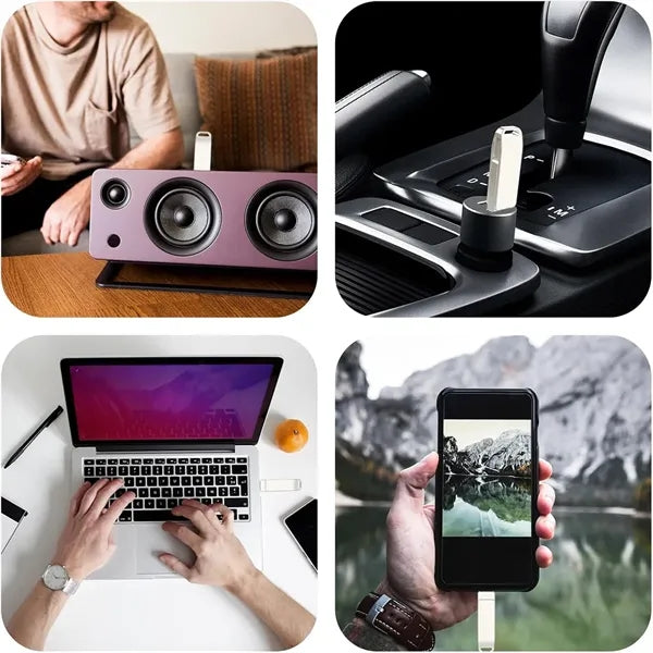 Dual USB C 2 in 1 Metal OTG Flash Drive for Phone Mac PC