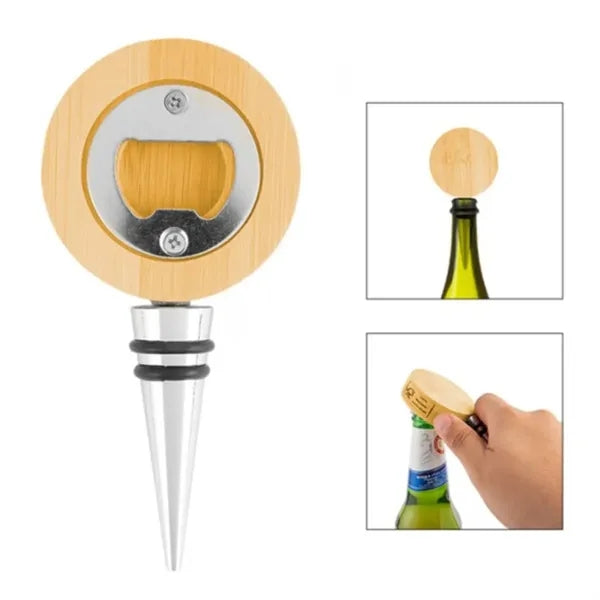 Bamboo Magnetic Bottle Opener Fridge Magnet