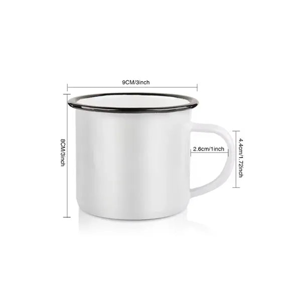 12Oz. Durable Enamel Campfire Mug with Retro Design