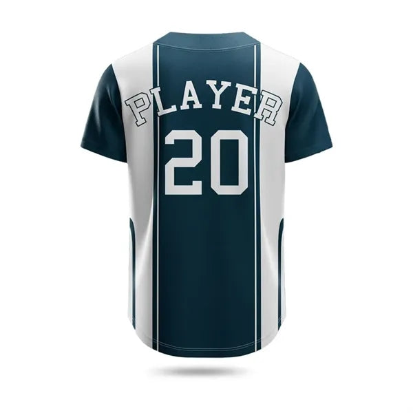 Unisex Full Button Jersey Full Color UPF Mesh