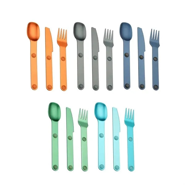 One Piece Aluminum Magnetic Cutlery Set