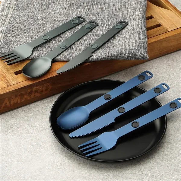 One Piece Aluminum Magnetic Cutlery Set