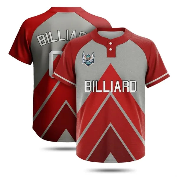 Unisex Full Color Baseball T-shirt 2 Button UPF DriFit