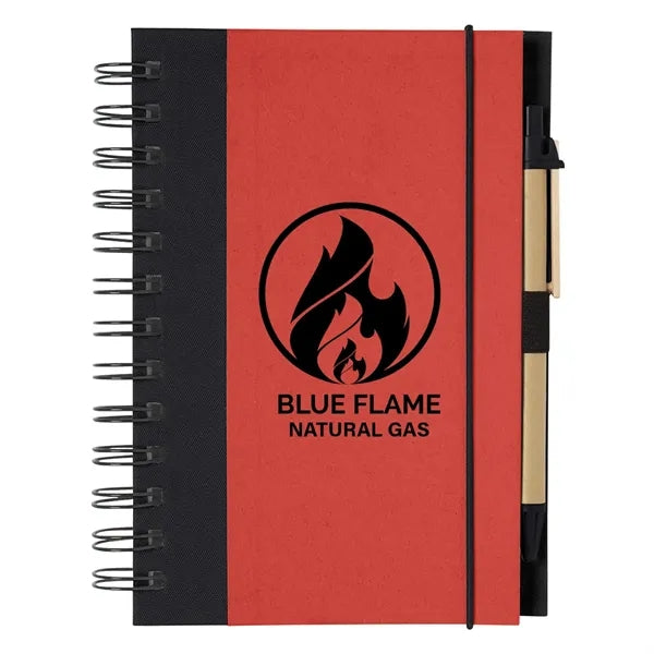 ECO-INSPIRED SPIRAL NOTEBOOK & PEN