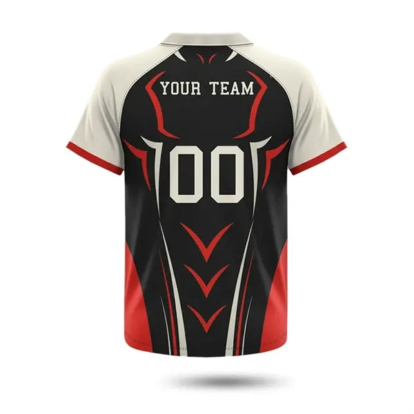 Unisex & Kids 2 Button Baseball Henley Sublimated