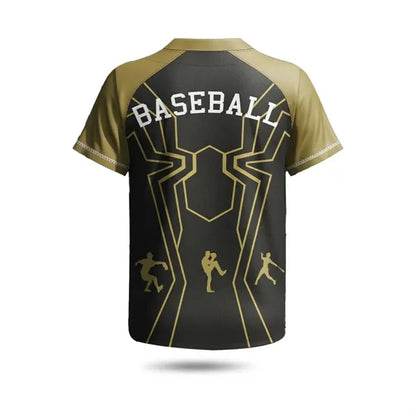 Unisex & Kids 2-Button Baseball Henley Sublimated-UPF Mesh