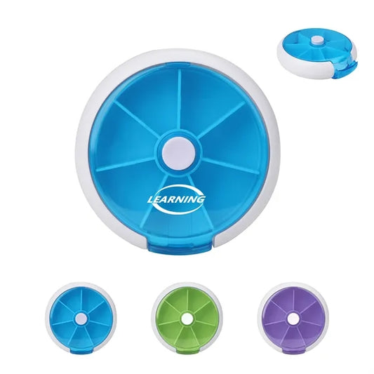 Rotating Small Weekly Pill Organizer 7 Days  Case