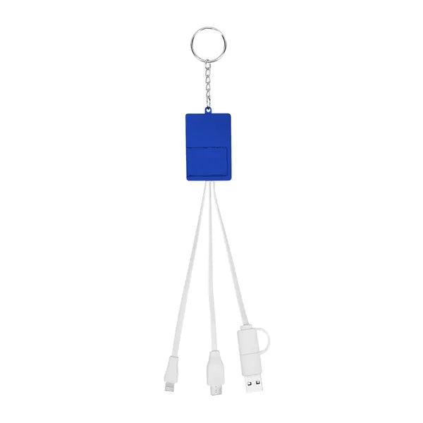 Multi-Charging Cable USB Hub Keyring