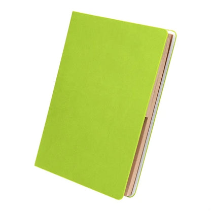 Theo Recycled PU Notebook With Kraft Paper and Sticky Notes