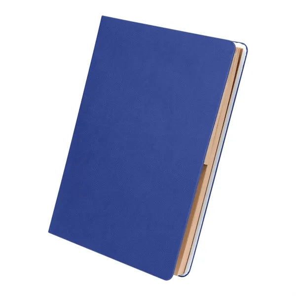 Theo Recycled PU Notebook With Kraft Paper and Sticky Notes