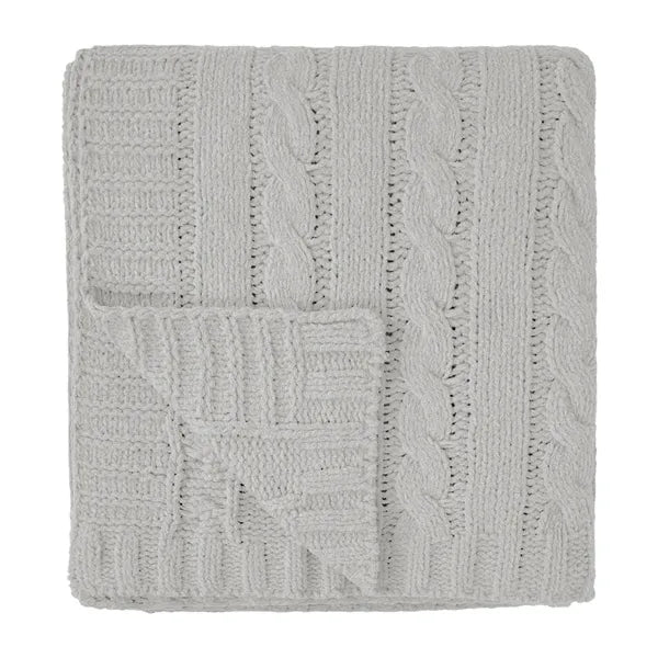 Cable Knit rPET Chenille Blanket