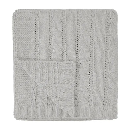 Cable Knit rPET Chenille Blanket