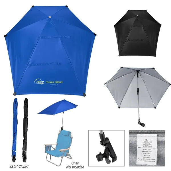 50" Arc SPF 50 Chair Umbrella With 100% rPET Canopy