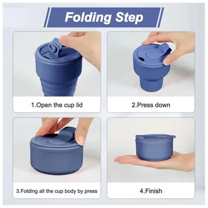 Collapsible Silicone Camping Cups 16oz