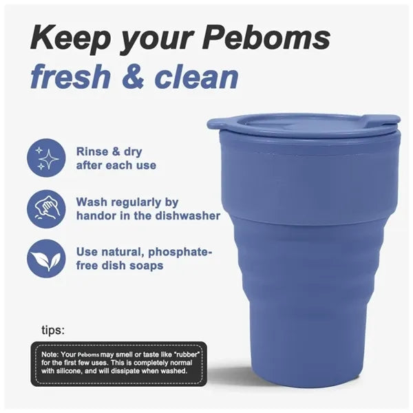 Collapsible Silicone Camping Cups 16oz
