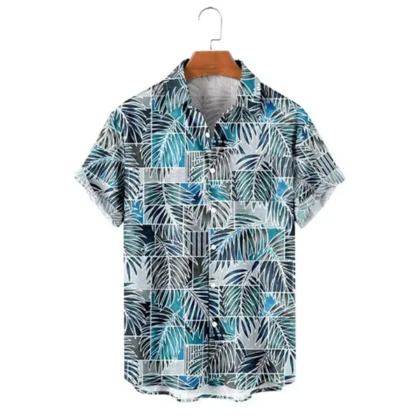 Full Color Mens Hawaiian Shirt Short Sleeve