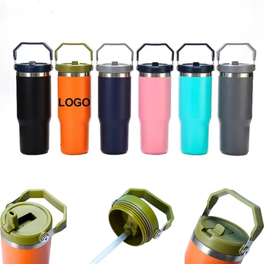 30oz Flip Straw Tumbler with Handle