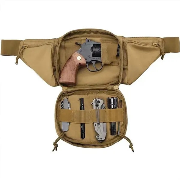 Outdoor hiking waist bag multi pockets tactical fanny pack