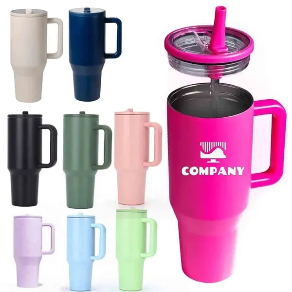 40oz Stainless Steel Insulated Tumbler With Handle