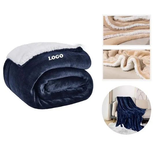 50'' x 60''  Custom Sherpa Fleece Throw Blanket