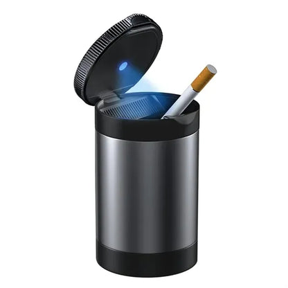 Smokeless Car Ashtray with Lid & LED Light