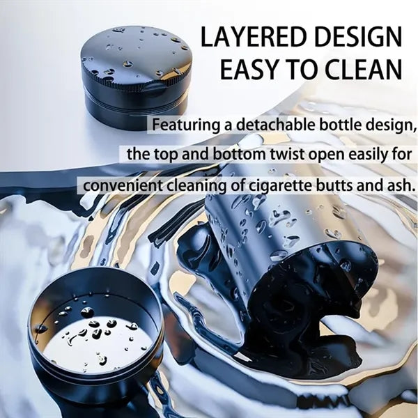 Smokeless Car Ashtray with Lid & LED Light