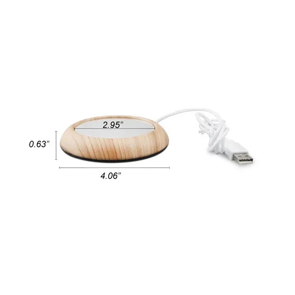 USB Wood Grain Cup Warmer