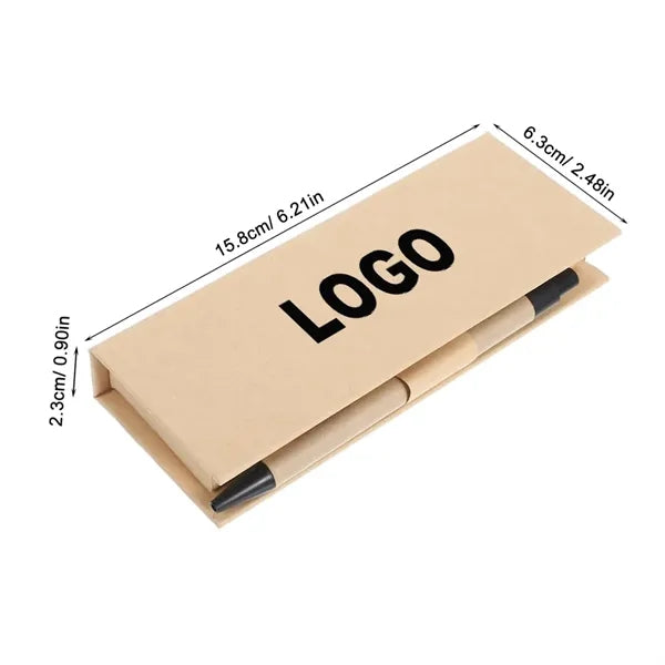 Custom Kraftpaper Sticky Memo Note Set