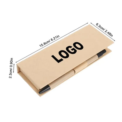 Custom Kraftpaper Sticky Memo Note Set
