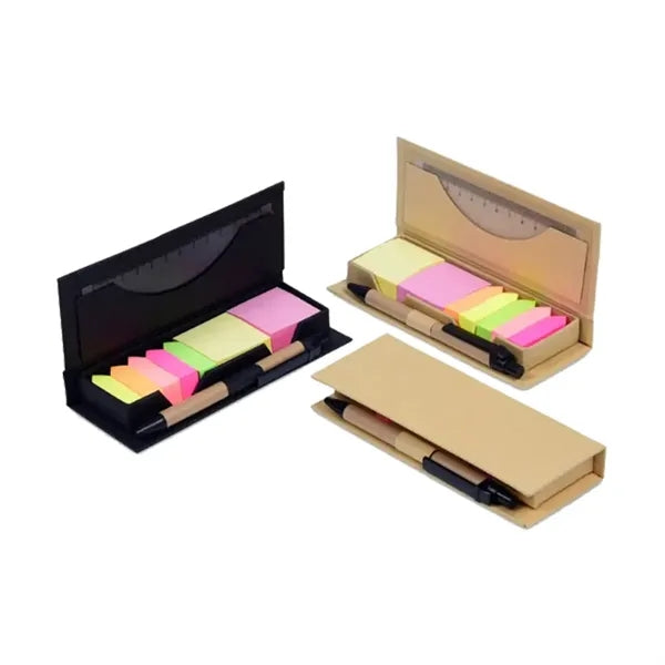 Custom Kraftpaper Sticky Memo Note Set