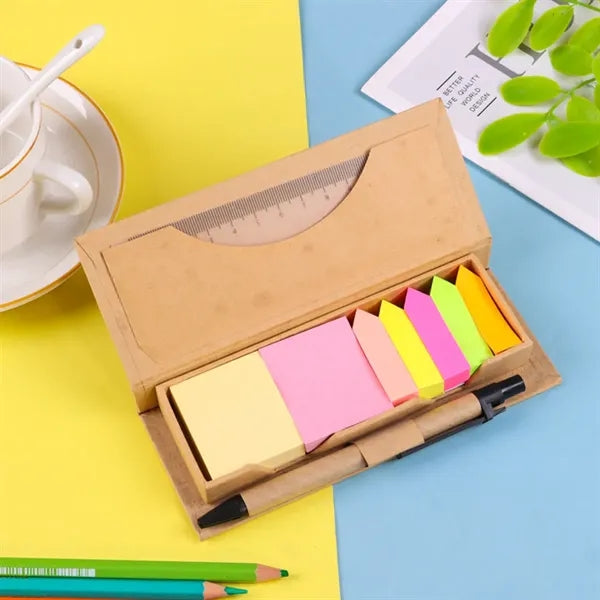 Custom Kraftpaper Sticky Memo Note Set
