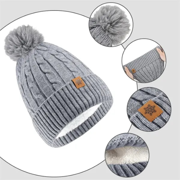 Winter Knit Hat Scarf and Gloves Set