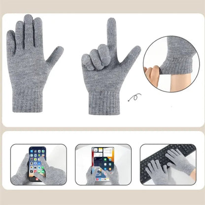 Winter Knit Hat Scarf and Gloves Set