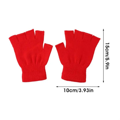 Convertible Knit Mittens Gloves with Flip Top