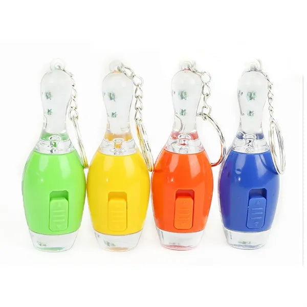 Bowling Pin LED Keychain Light Promotional Gift