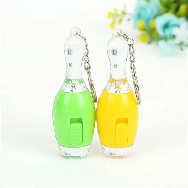 Bowling Pin LED Keychain Light Promotional Gift