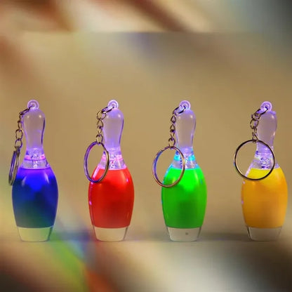 Bowling Pin LED Keychain Light Promotional Gift