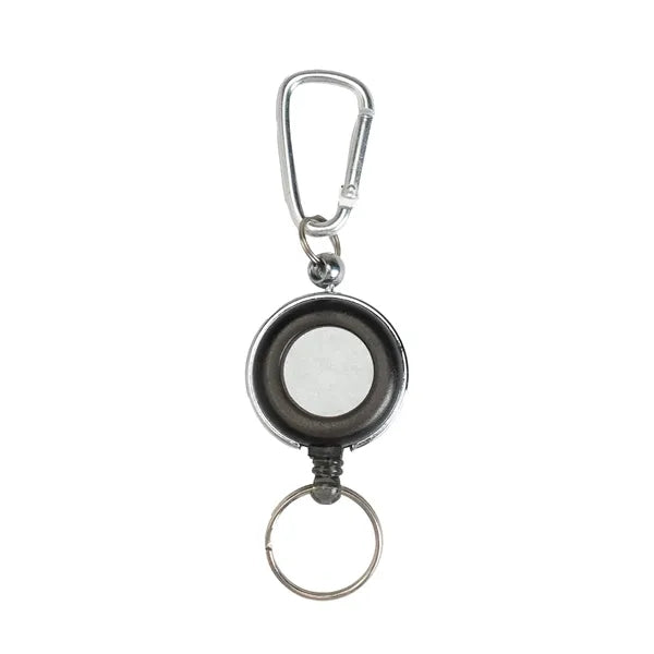 Transparent Round Badge Reel Holder w/ Carabiner & Keyring