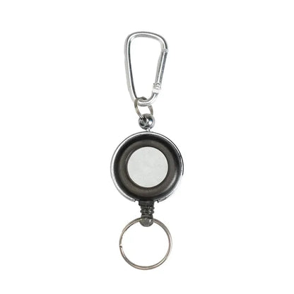 Transparent Round Badge Reel Holder w/ Carabiner & Keyring